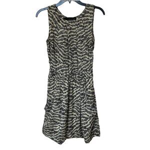 PJK Patterson J Kincaid Mini Dress Small Sleeveless Floral Pullover Side Zip